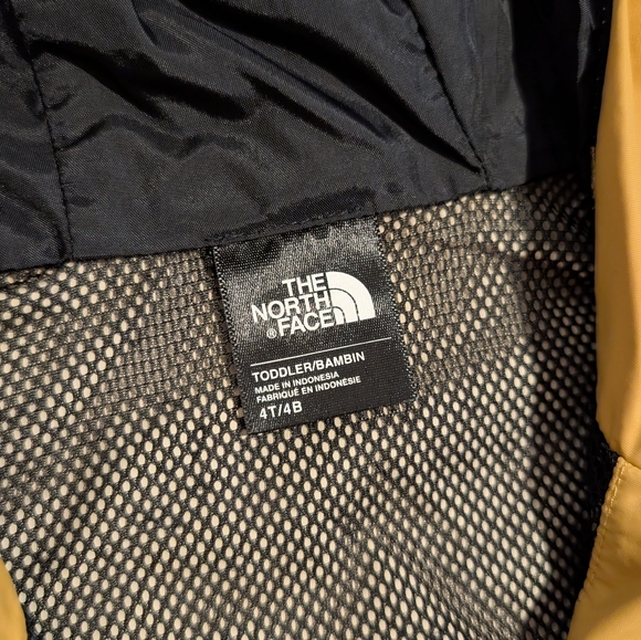 The North Face Mustard Yellow and Black Hooded Dryvent Antora Rain Jacket - 4T - Picture 7 of 12